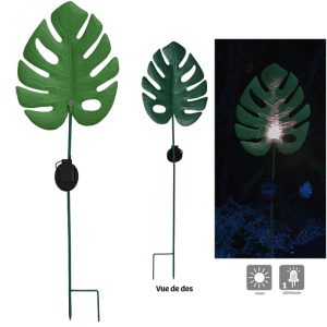 Feuille lumineuse solaire Monstera H90 cm - AIC International