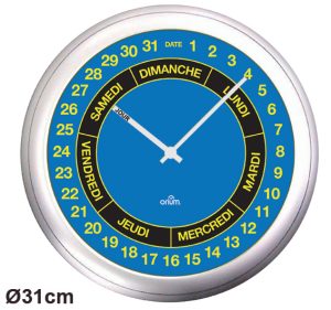 Horloge Repère jour/date Ø31cm - AIC International