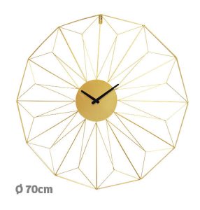 Horloge dorée Arrow Ø70 cm
