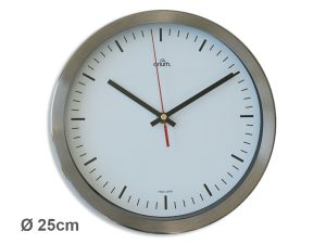 Horloge inox gare Ø 25cm