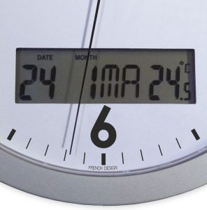 Quartz clock with date Ø30 cm