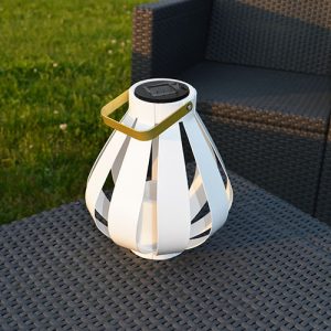 Lanterne solaire Alya Blanc H25cm