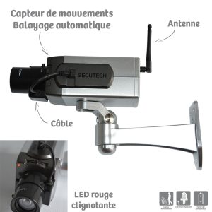 Caméra de surveillance factice à détection de mouvements - AIC International