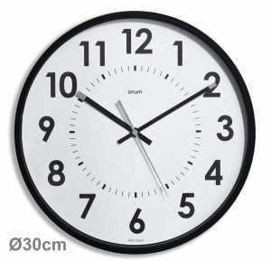 Silent black clock Ø30cm Abylis - AIC International