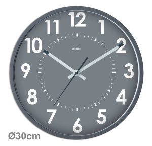 Silent grey clock Ø30cm Abylis