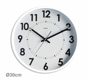 Silent white clock Ø30cm Abylis - AIC International
