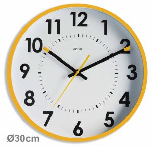 Silent yellow clock Ø30cm Abylis - AIC International