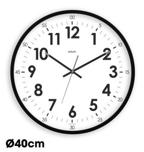 Silver quartz clock  Ø40 cm - AIC International