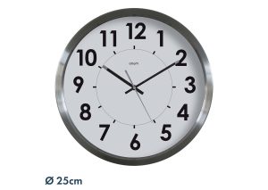 Stainless steel clock Ø25 cm - AIC International