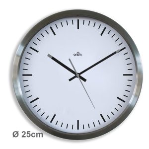 Stainless steel clock Ø25 cm