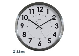 Stainless steel clock Ø35 cm - AIC International