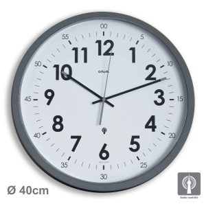 Silver quartz clock  Ø40 cm - AIC International