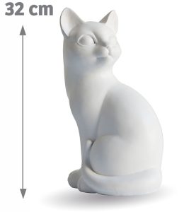 White cat decoration – Koshka 20 cm - AIC International