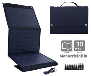 Panneau solaire pliant monocristalin 30W - AIC International