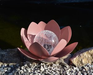 Déco lumineuse Solaire Lotus – Rose poudré