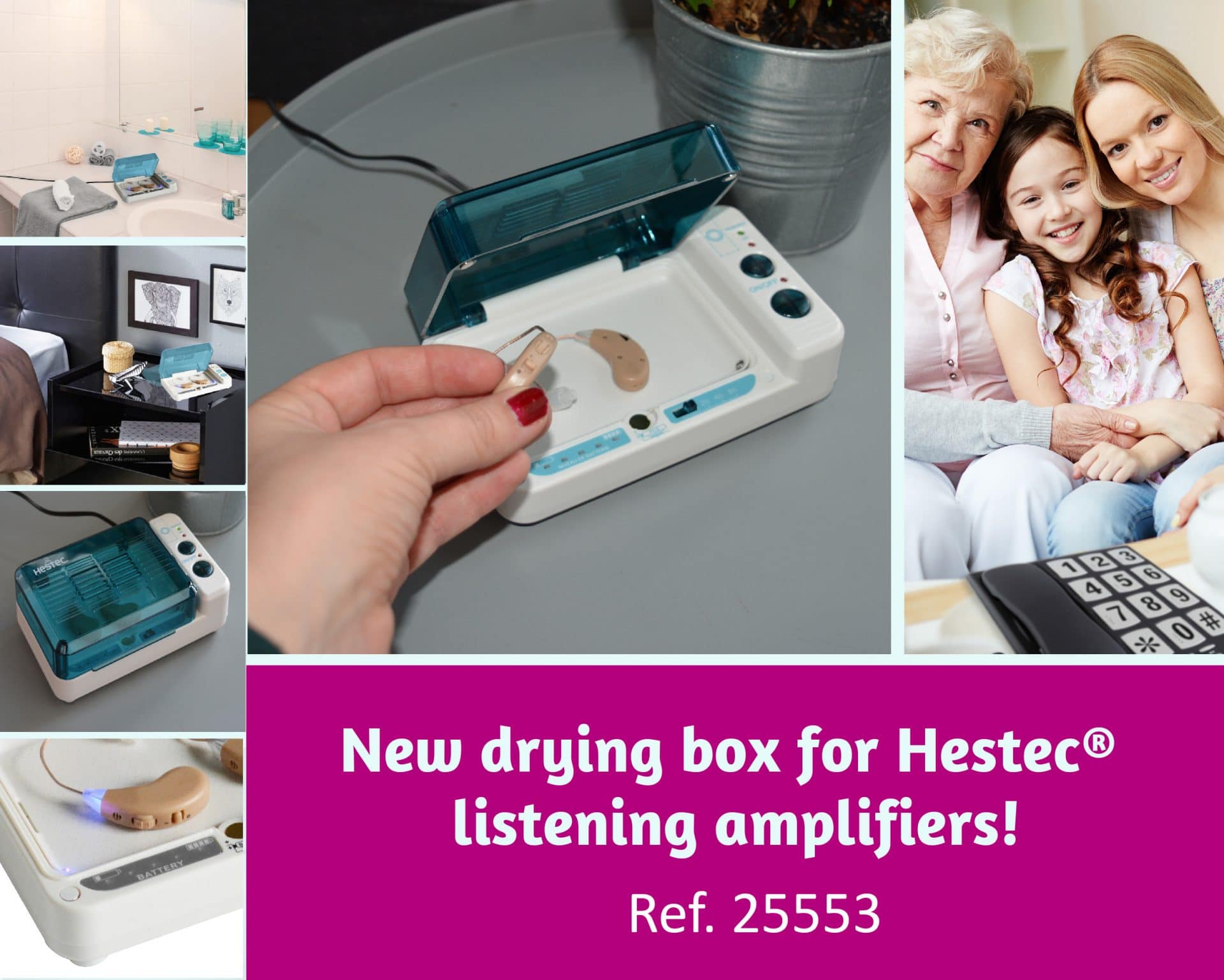 New drying box for Hestec® listening amplifiers!