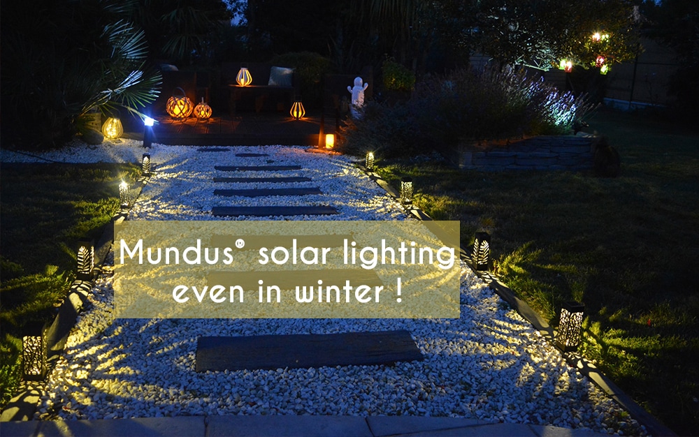 Changing the season, Mundus® solar lighting even in winter !
